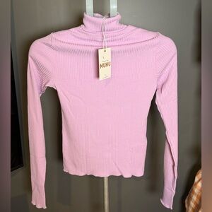 NWT Show Me Your MuMu Lilac Ribknit Turtleneck